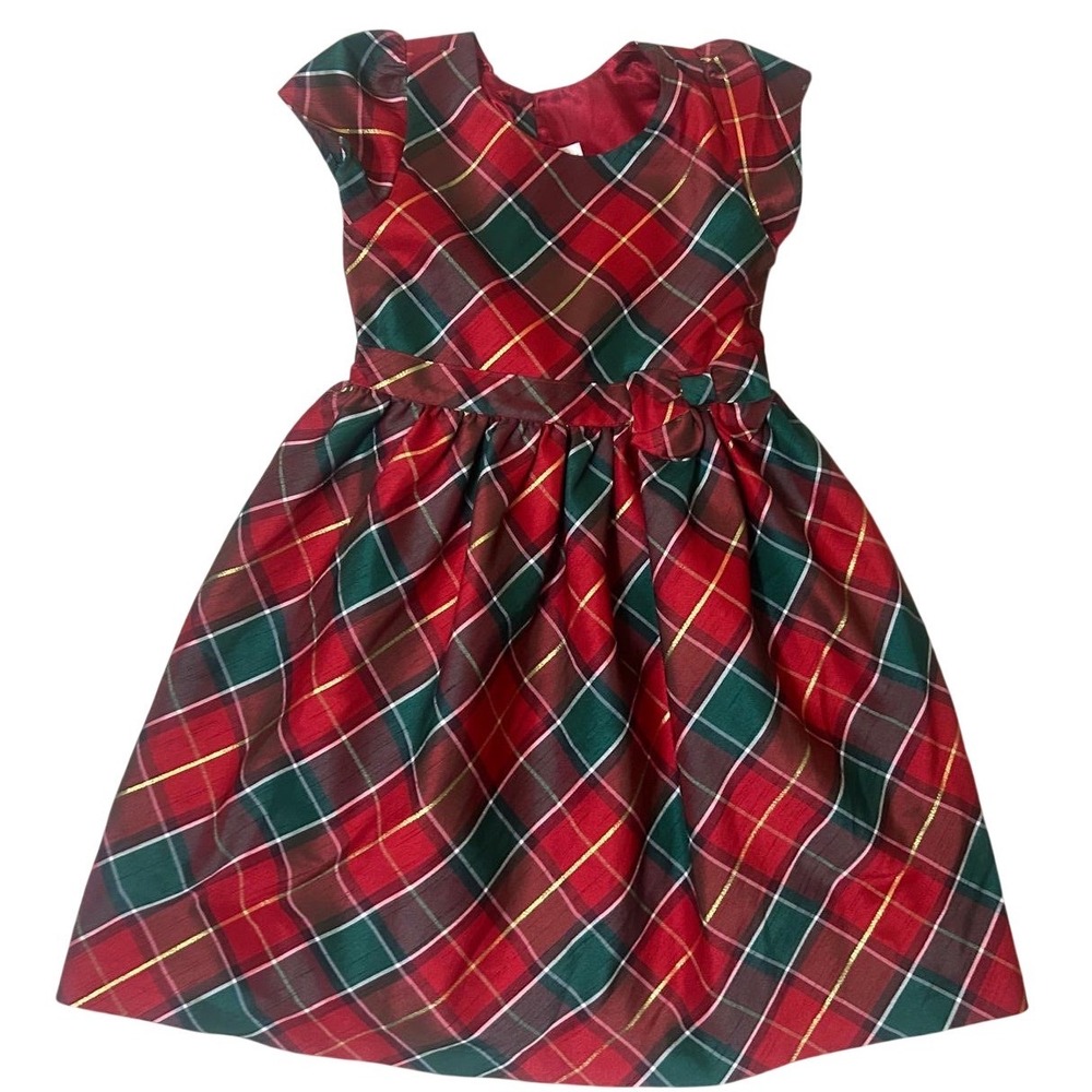 Gymboree Plaid Dress Girls Size 7 Red Excellent Holiday Christmas‎ Taffeta
